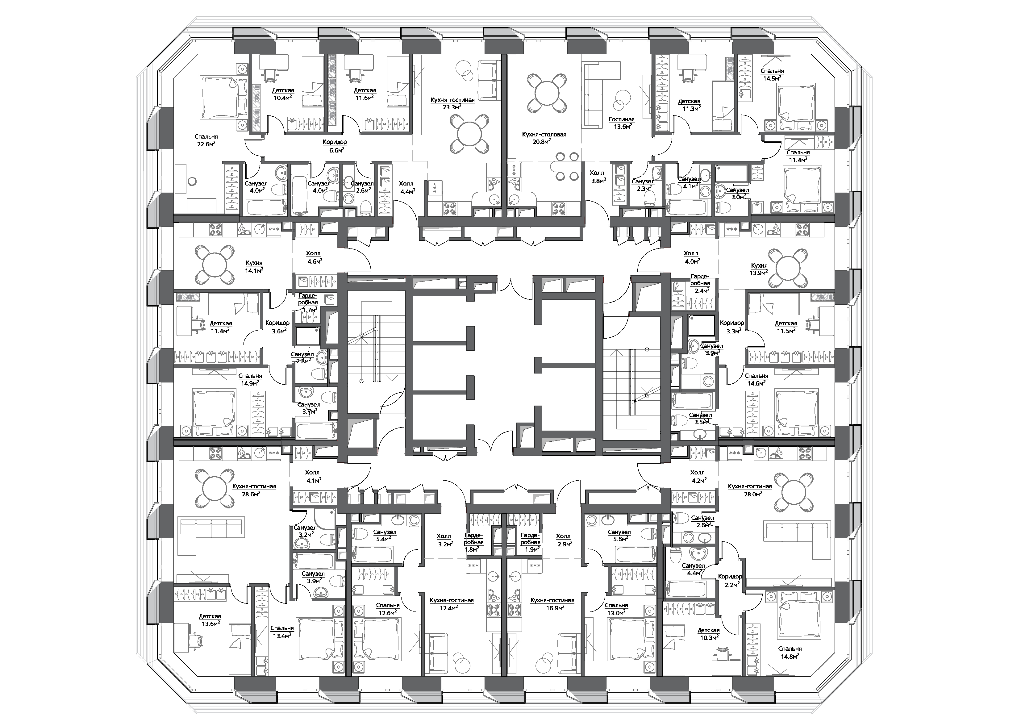 дмитровский 1 Кингчесс план 28 этажа