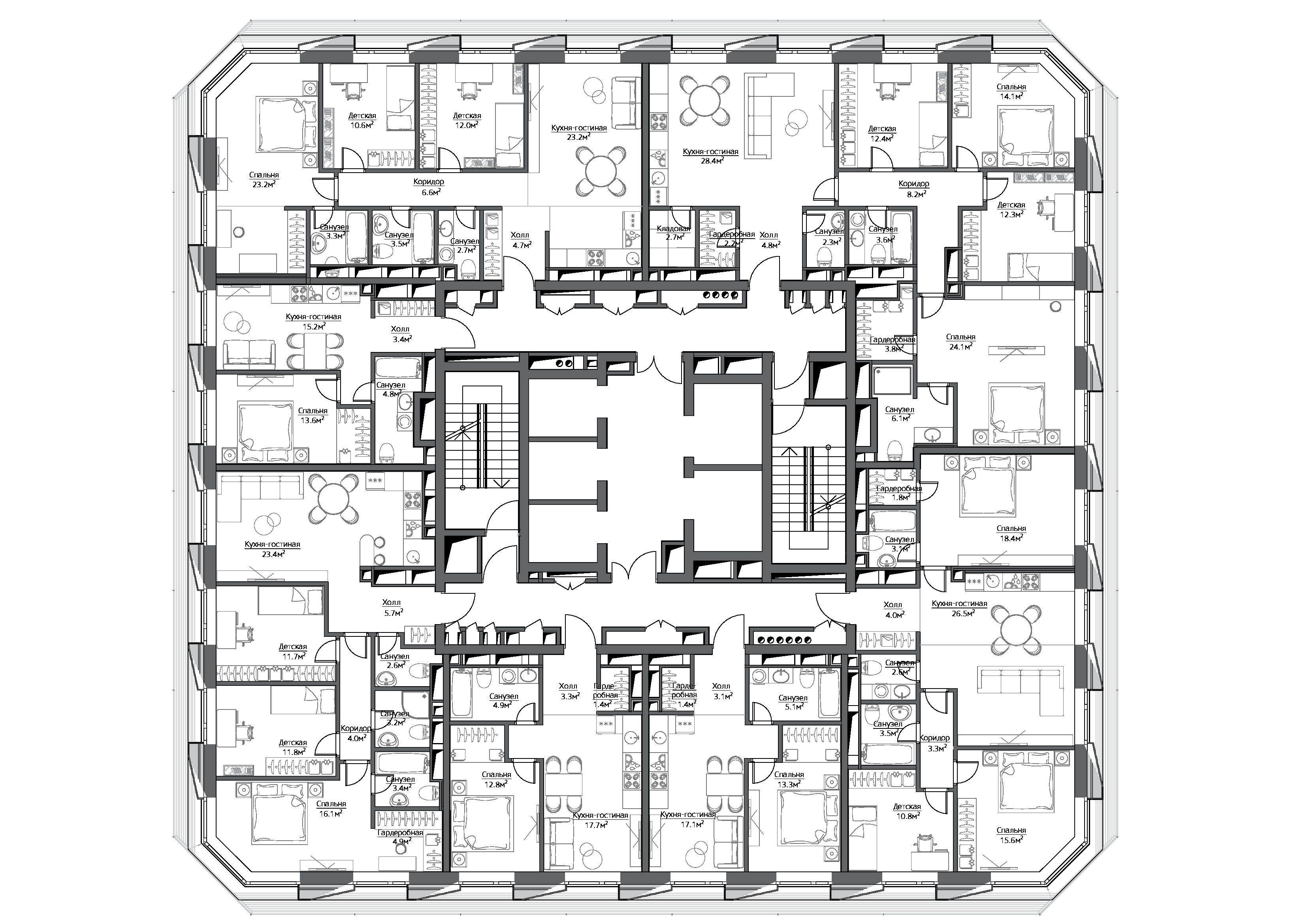 дмитровский 1 Кингчесс план 55 этажа