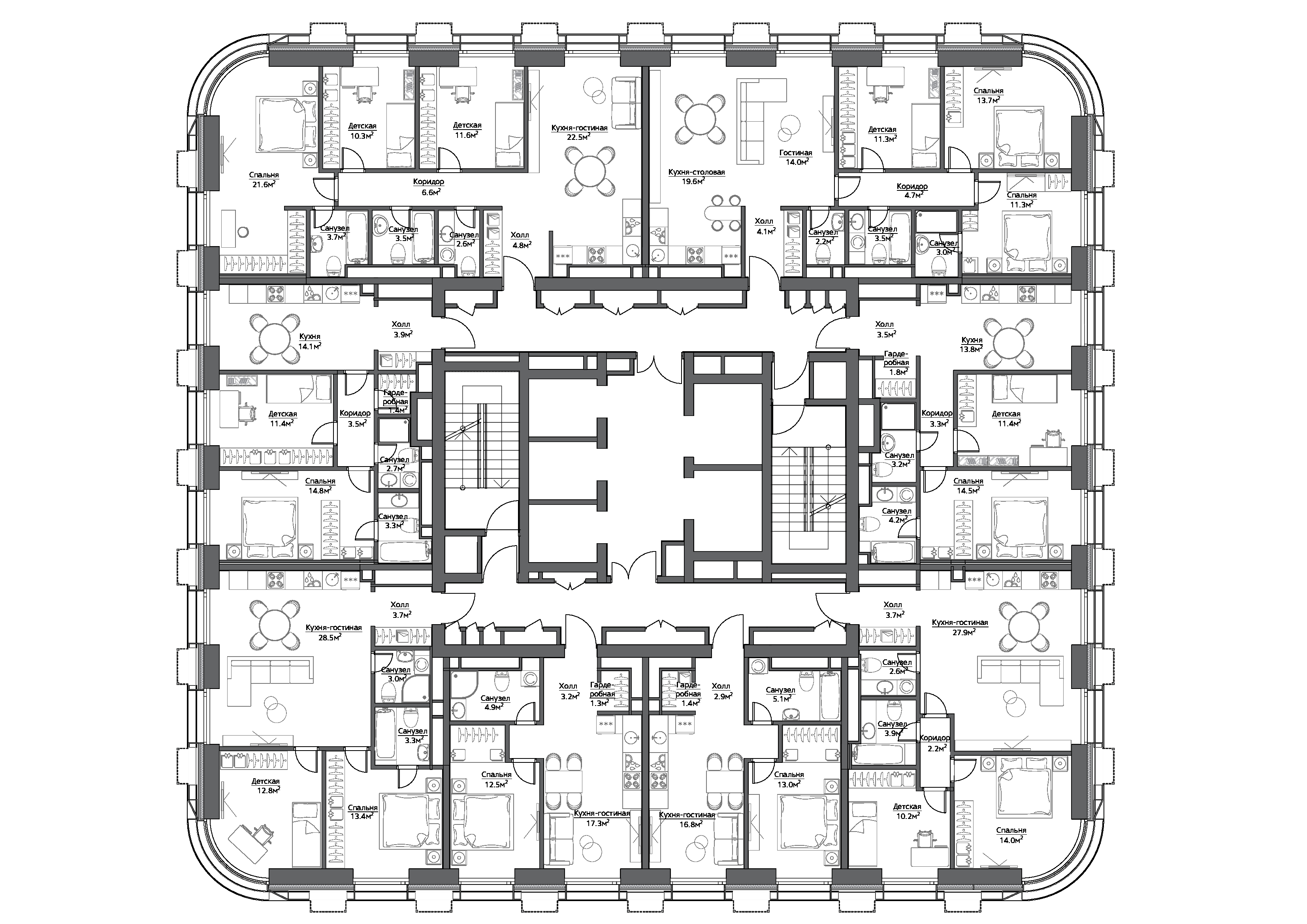 дмитровский 1 Эксельсиор план 36 этажа