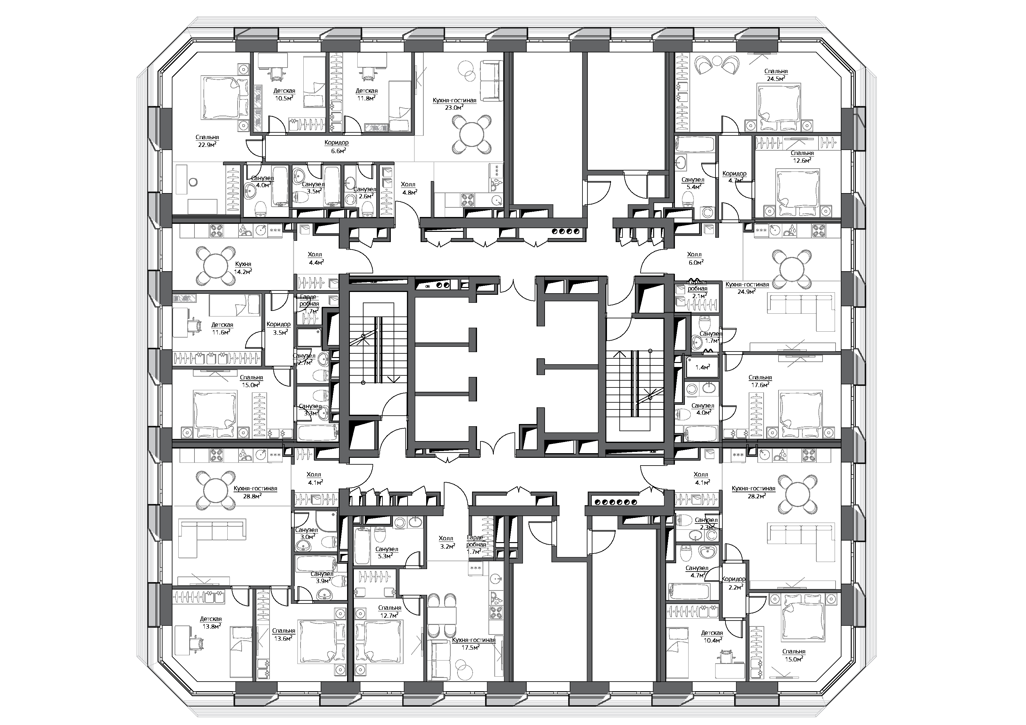 дмитровский 1 Кингчесс план 29 этажа